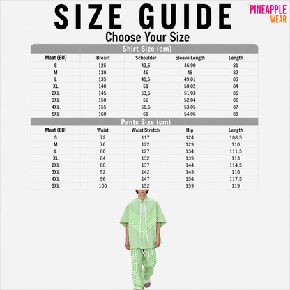 INCERUN Men's Striped Patchwork Set – 3 Colours | S–5XL | Polyester & Elastane
