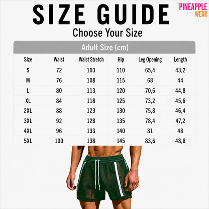 INCERUN Mesh Patchwork Shorts – 3 Colours | S–5XL | 100% Polyester