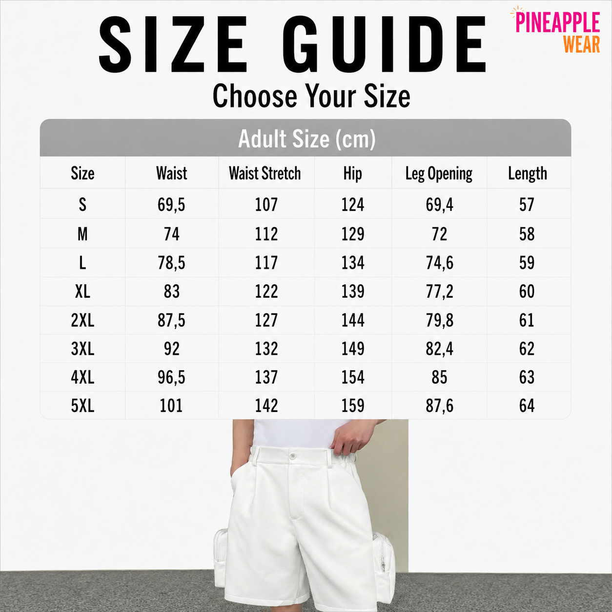 INCERUN Wide Leg Shorts – 3 Colours | S–5XL | 100% Polyester