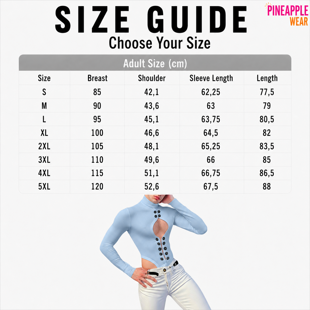 INCERUN Hollow-Out High Neck Bodysuit – White, Blue & Black | S–5XL | Polyester & Spandex