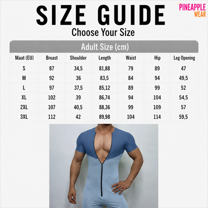 Colour-Block Zip Bodysuit – 3 Colours | S–3XL | Polyester & Elastane