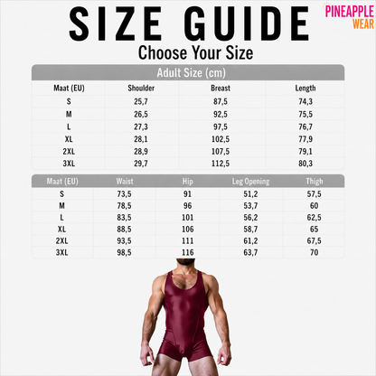 INCERUN U-Neck Sleeveless Bodysuit – Wine Red & Black | S–3XL | Polyester & Spandex
