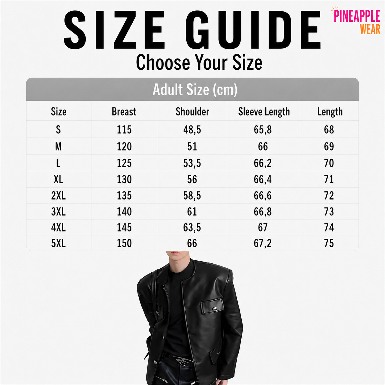 INCERUN PU Leather Jacket – 3 Colours | S–5XL | Faux Leather