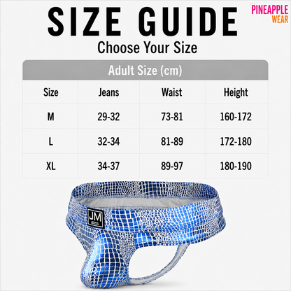 PU Leather U-Pouch Thong – 5 Colours | M–XL | Polyamide & Elastane