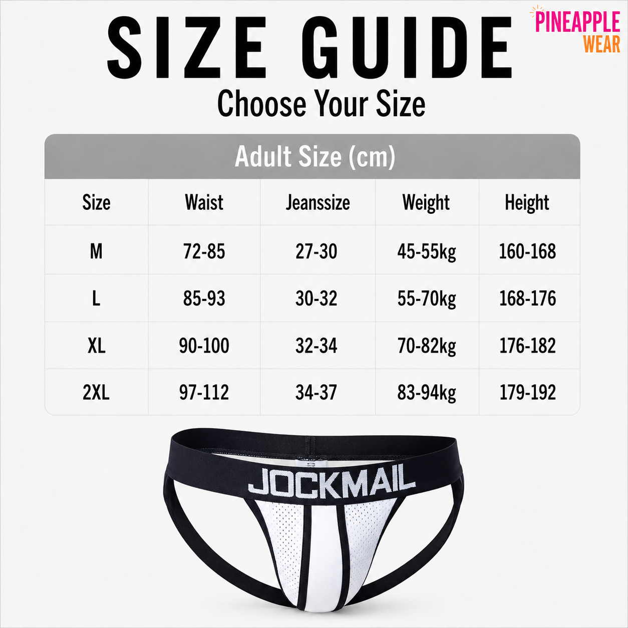 Nylon Jockstrap Brief – 4 Colours | M–2XL | Nylon & Elastane