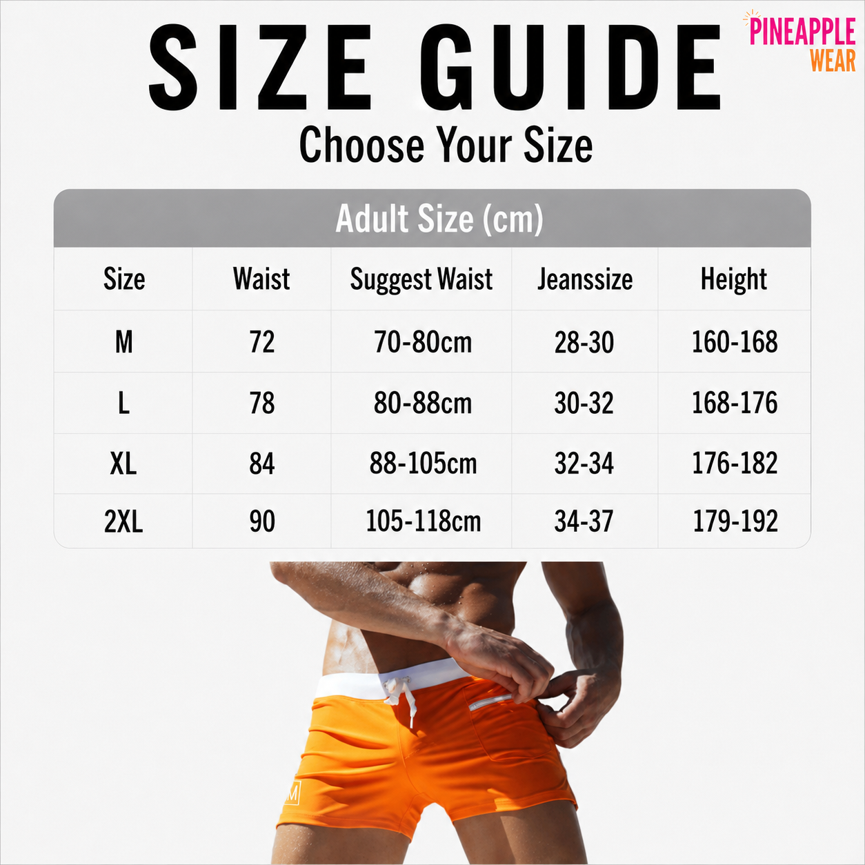 Swim Brief – 5 Colours | M–2XL | Nylon & Spandex