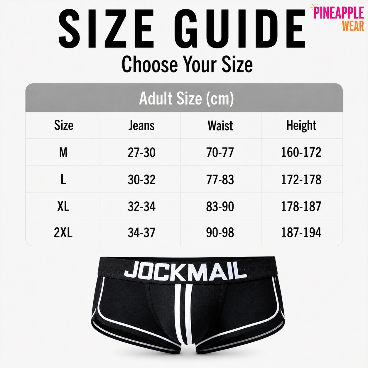 Short Jock – 4 Colours | M–2XL | Cotton & Lycra