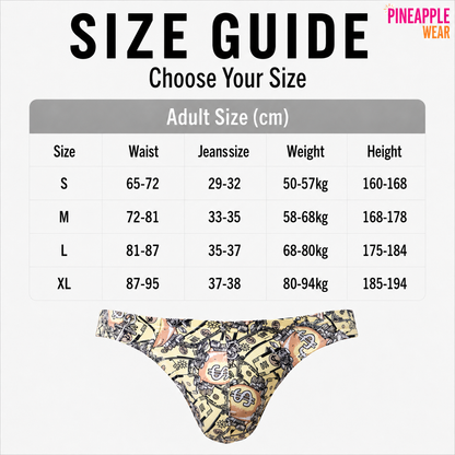 Novelty Print Thong – 5 Prints | S–XL | Nylon, Polyester & Lycra