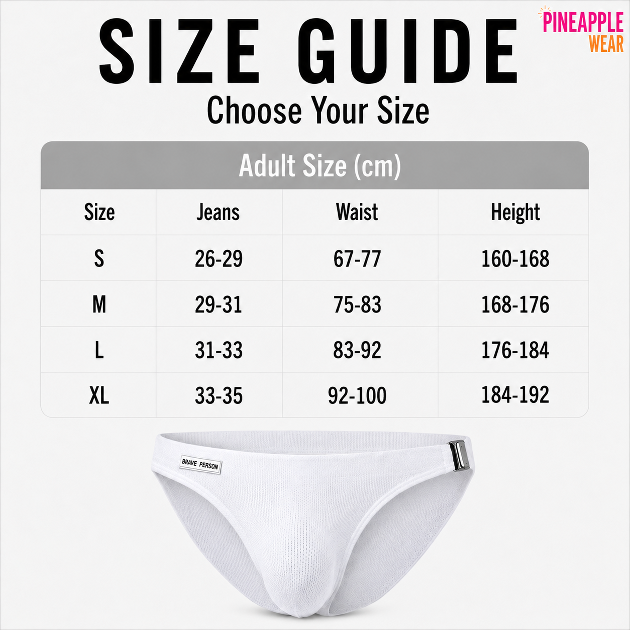 Side Tie Brief – 5 Colours | S–XL | Nylon & Lycra