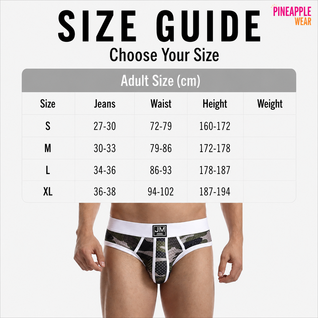 Camo Mesh Brief – 6 Colours | M–2XL | Nylon & Lycra