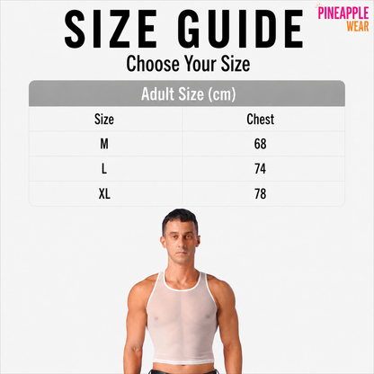 See-Through Mesh Crop Tank Top – 2 Colours | M–XL | Nylon & Lycra