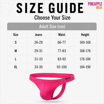 Men's String Thong – 8 Colours | S–XL | Nylon & Lycra