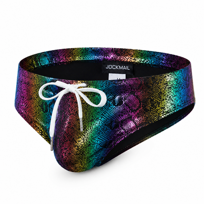 Metallic Swim Brief – 5 Colours | M–XL | Nylon & Lycra