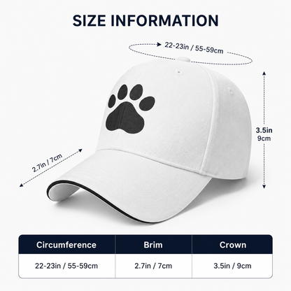 Dog Paw Snapback Cap – 8 Colours | One Size | 100% Cotton