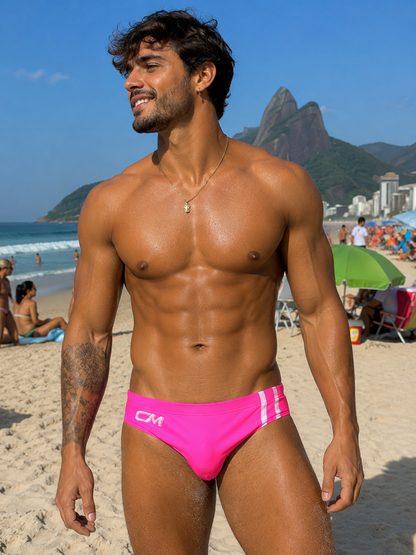 Low-Rise Swim Briefs – 5 Colours | M–3XL | Nylon & Spandex