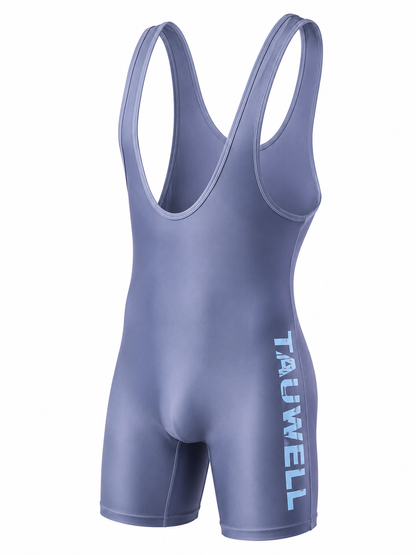 Wrestling Suit – Grey | M–2XL | Polyester & Lycra