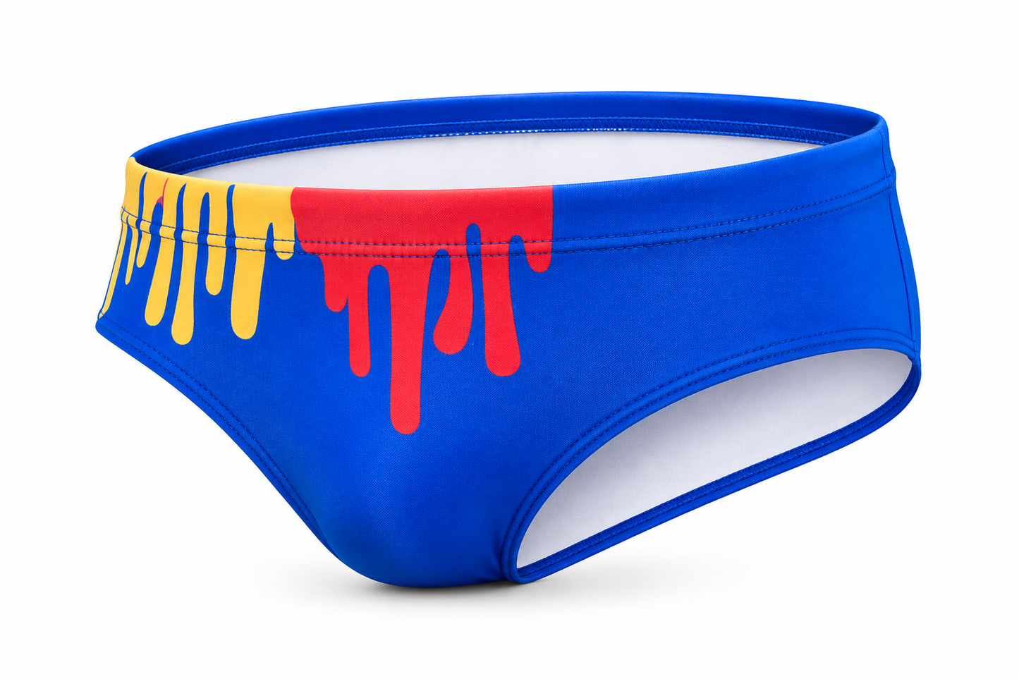 Splash Swimbrief – Black & Blue | M–2XL | Polyamide & Lycra