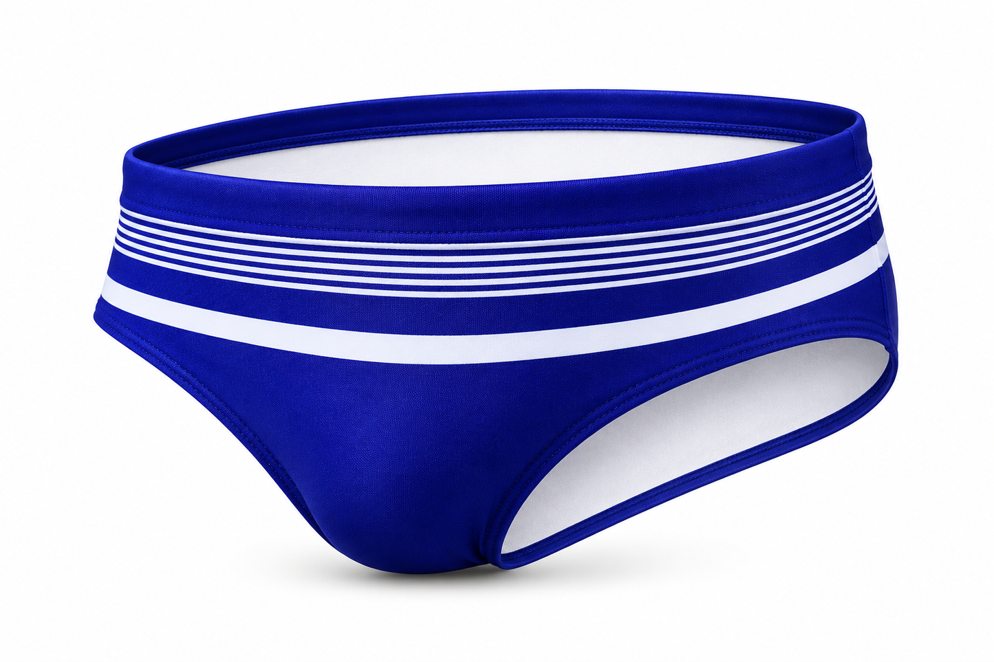Bars Swimbrief – Blue & Red | M–2XL | Polyamide & Lycra