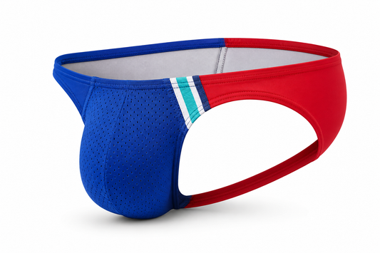 Low-Cut Swimbrief – 4 Colours | M–2XL | Polyester & Lycra