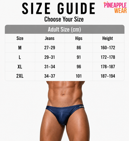 Swim Brief – Light Yellow, Lake Blue & Dark Blue | M–2XL | Nylon & Elastane
