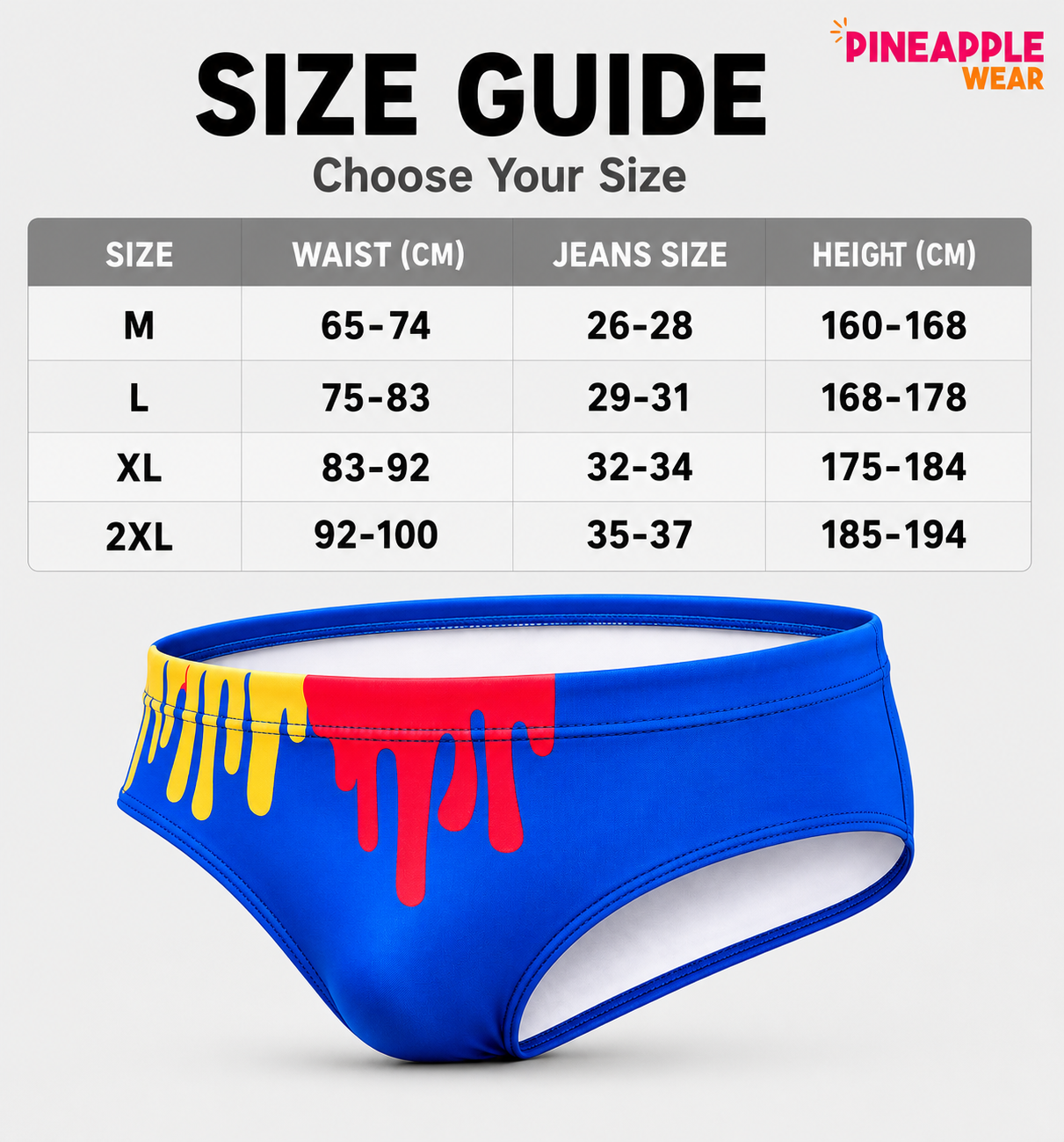 Splash Swimbrief – Black & Blue | M–2XL | Polyamide & Lycra