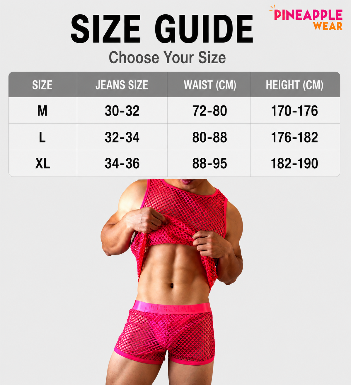 Mesh Tank Top & Shorts Set – 4 Colours | M–XL | Nylon & Elastane