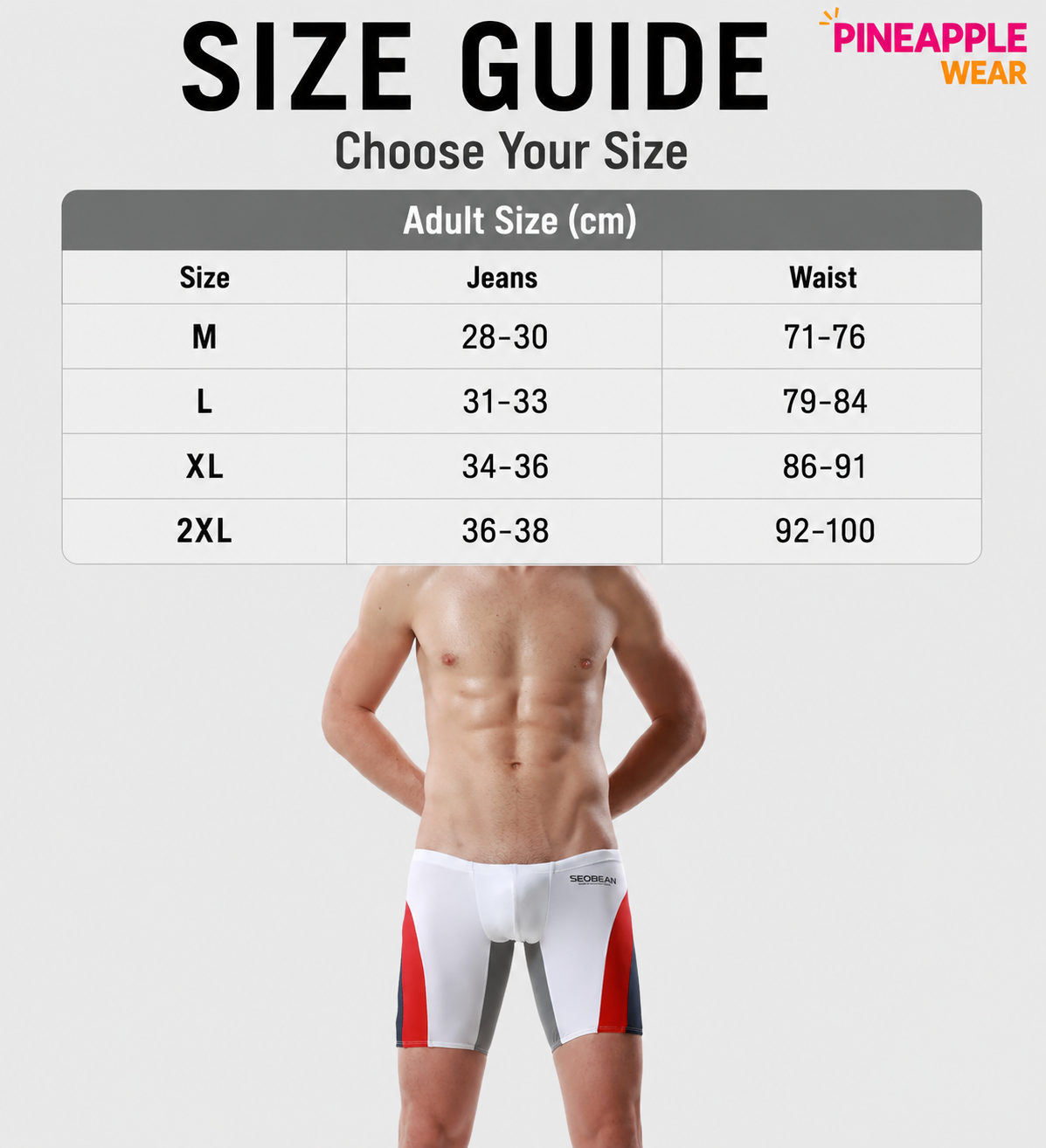 Low-Rise Swim Shorts – 4 Colours | M–2XL | Nylon & Spandex