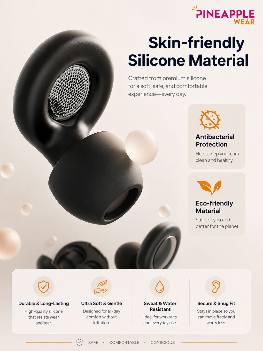 Silicone Ear Plugs – 4 Colours | 25dB Noise Reduction