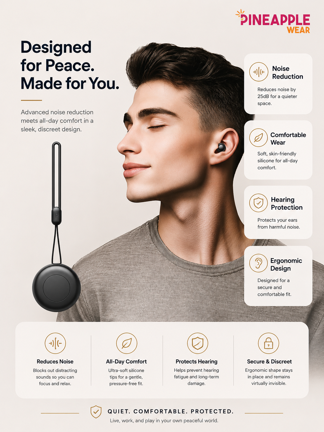 Silicone Ear Plugs – 4 Colours | 25dB Noise Reduction