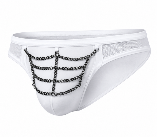 Chain Reaction Brief | White & Black | M–2XL