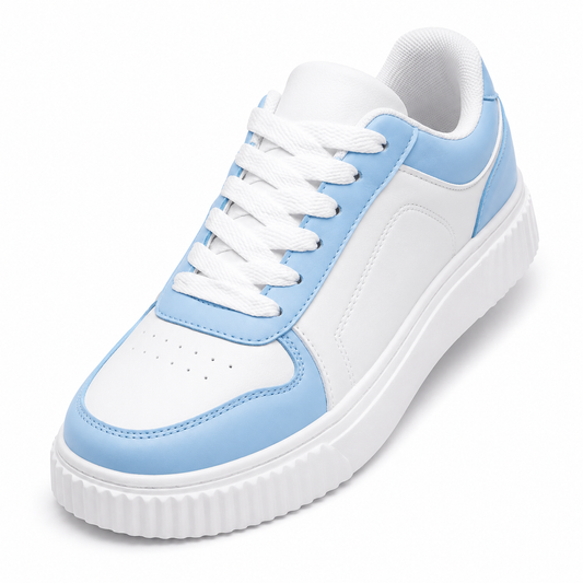 Vulcanised Sole Unisex Sneakers | White & Blue | EU 36–45