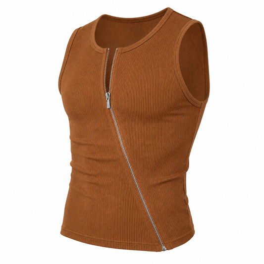 Solid Colour Knitted Tank Top | O-Neck | 3 Colours | S–3XL