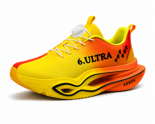 Air Cushion Running Sneaker | Breathable Mesh | Yellow | EU 35–44