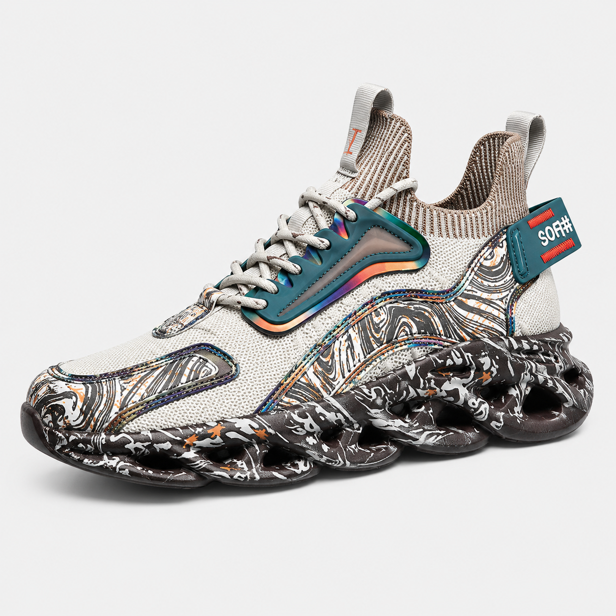 Classic Low-Top Sneakers  | Green Rainbow | EU 39–48