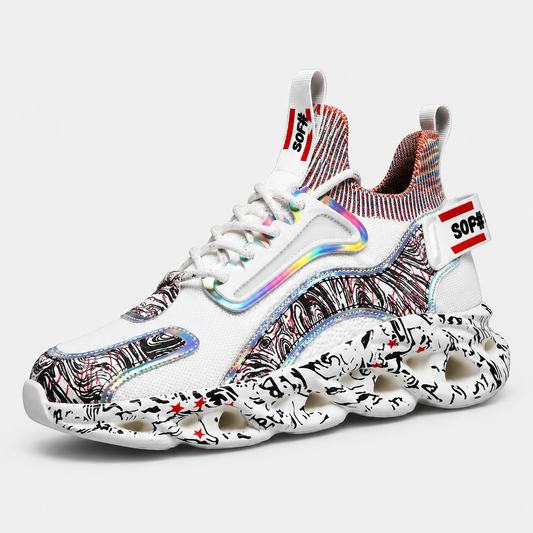 Classic Low-Top Sneakers | White Rainbow | EU 39–48