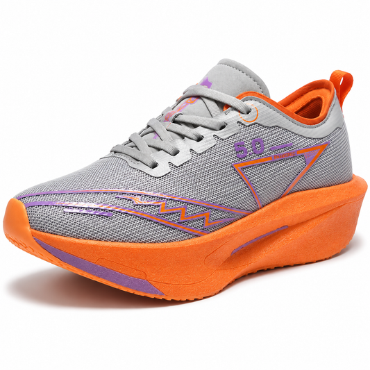Lightweight Running Sneakers | Gray/Orange | EU 36–45
