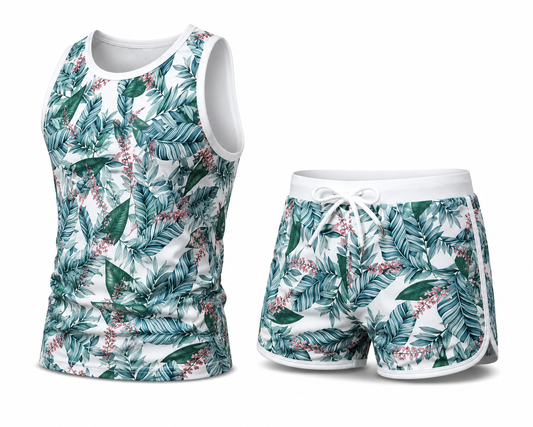 Jungle Set – Matching Tank Top & Swim Trunks | M–XL