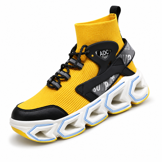 Geometric Fabric Sneaker | Lightweight EVA | Yellow | EU 39–46