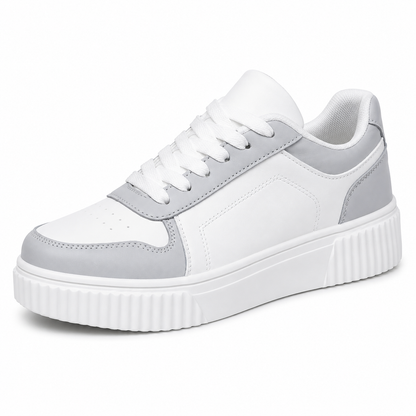 Vulcanised Sole Unisex Sneakers | White & Grey | EU 36–45