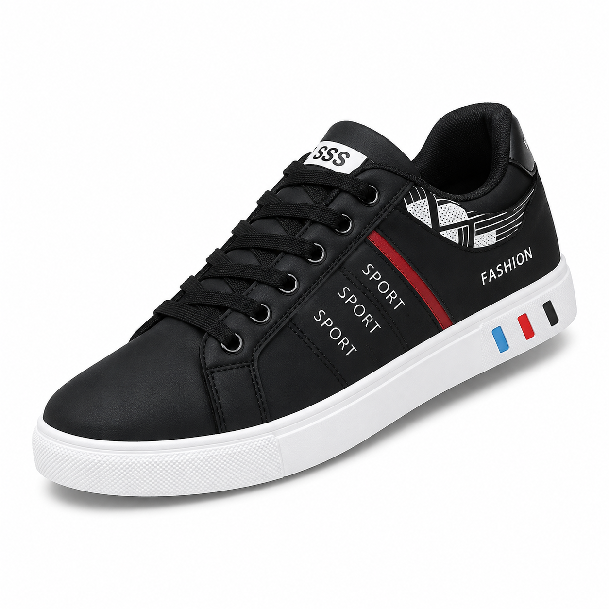 Low-Top Skate Sneakers | Black | EU 39–48