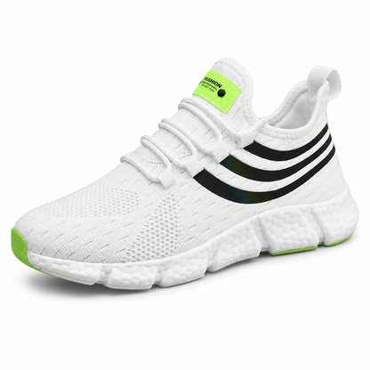 Striped Air Mesh Sneakers | White | EU 36–46
