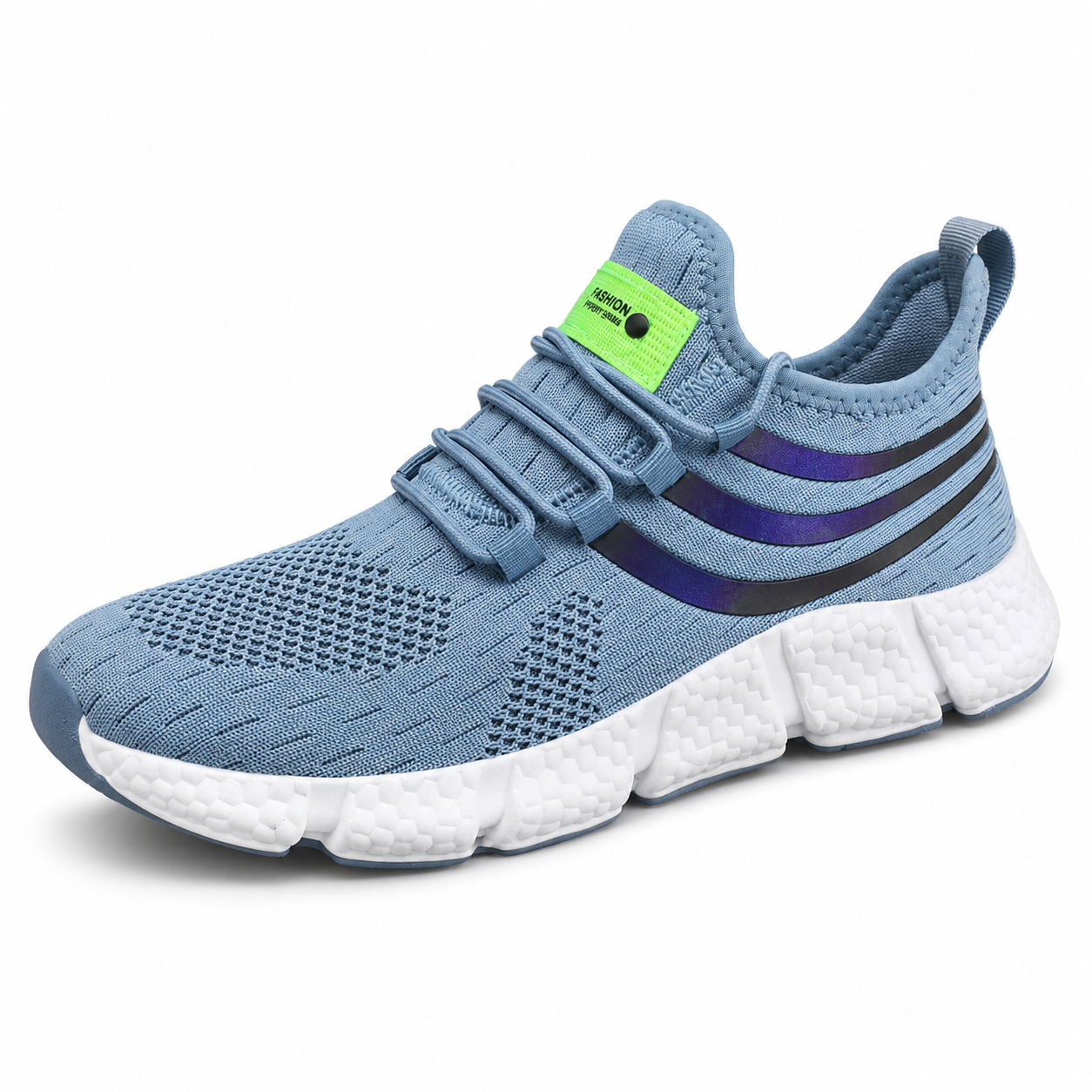 Striped Air Mesh Sneakers | Blue | EU 36–46