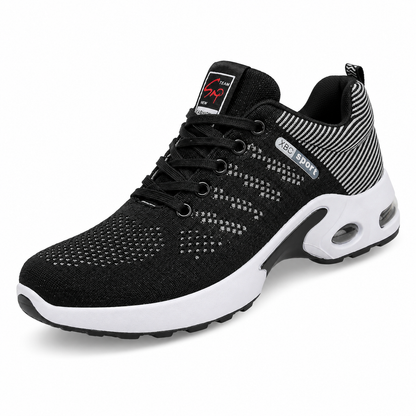Breathable Lace-Up Sneakers | Black | EU 39–45
