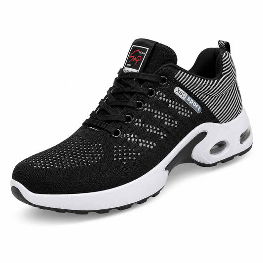 Breathable Lace-Up Sneakers | Black | EU 39–45