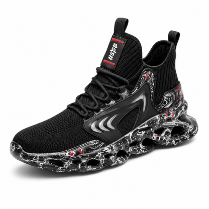 Classic Low-Top Sneakers  | Black & Red | EU 39–48