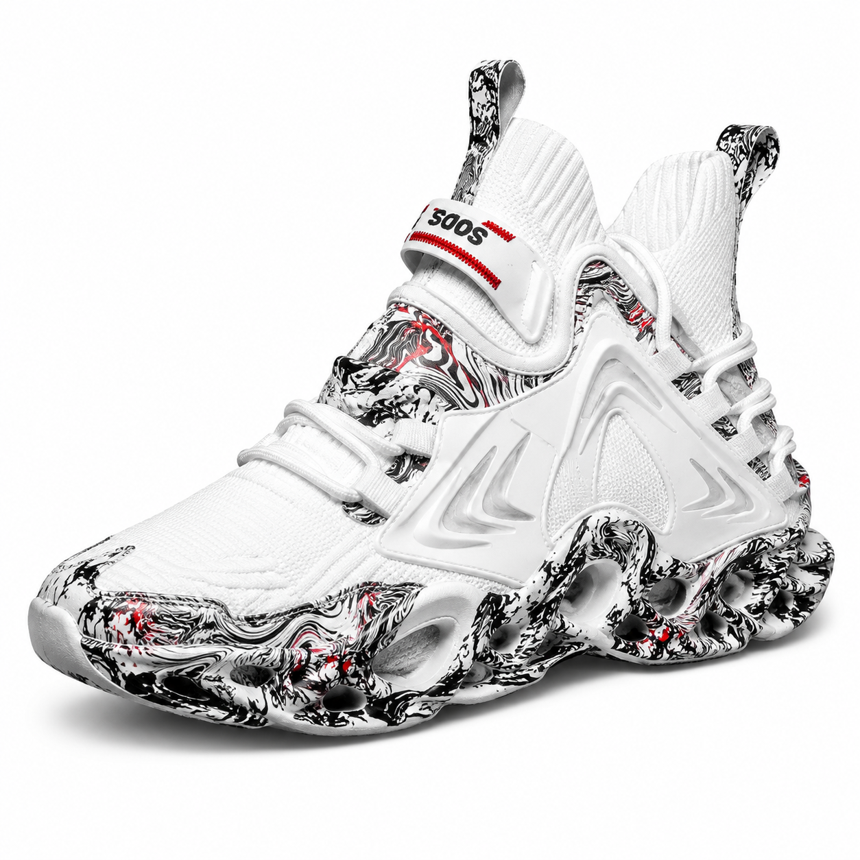 Classic Low-Top Sneakers  | White & Red | EU 39–48