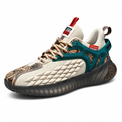 Classic Low-Top Sneakers | Beige & Green | EU 39–48