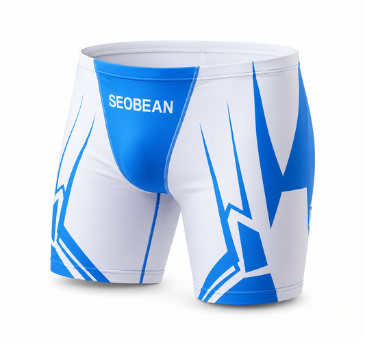 Quick-Dry Swim Brief – White & Black | M–2XL | Polyester & Elastane