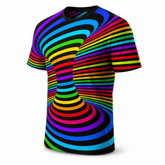 Rainbow 3D Print T-Shirt – 3 Prints | S–5XL | Polyester