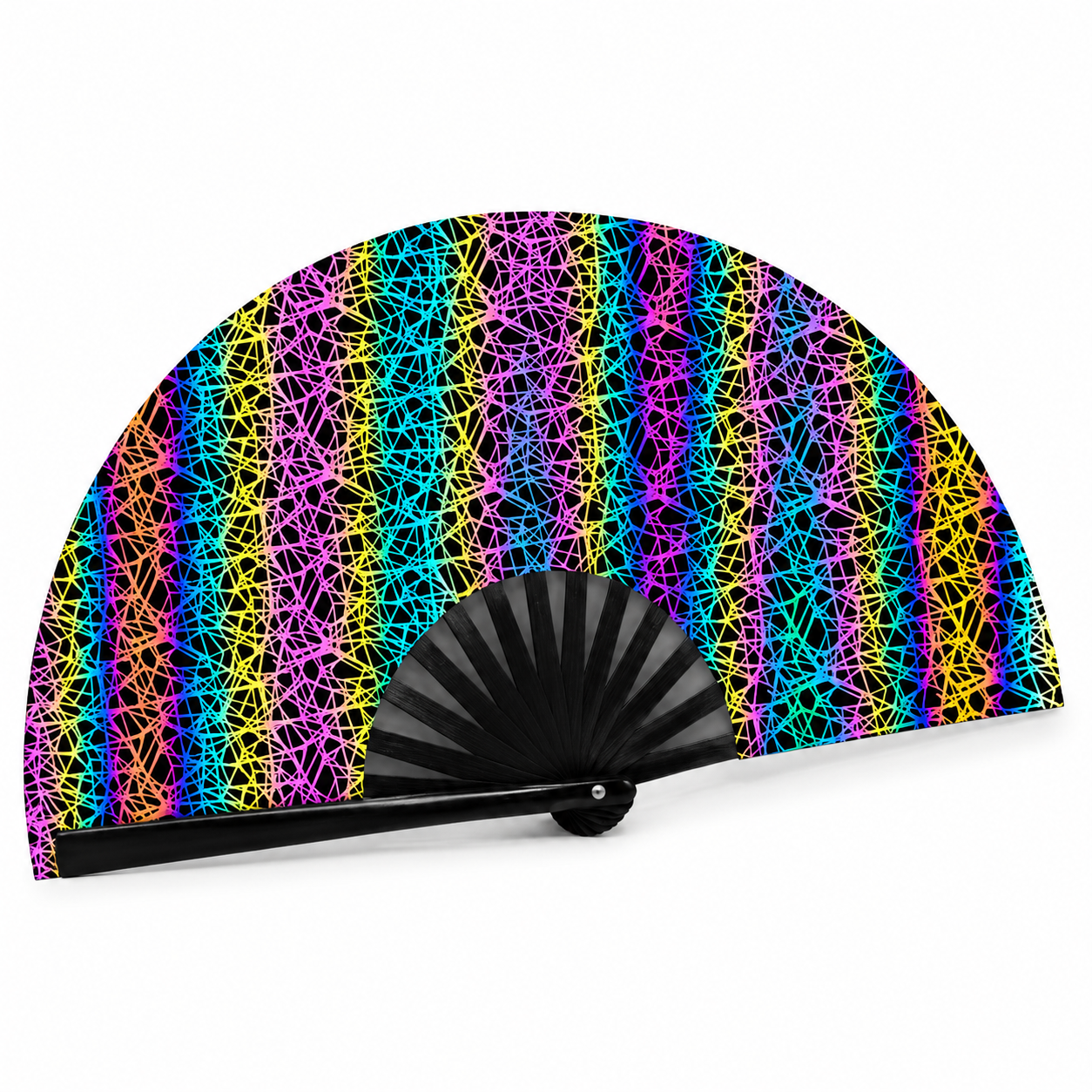 Printed Folding Fan – 6 Designs | Bamboo & Fibre Cloth | 68cm